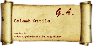 Galamb Attila névjegykártya